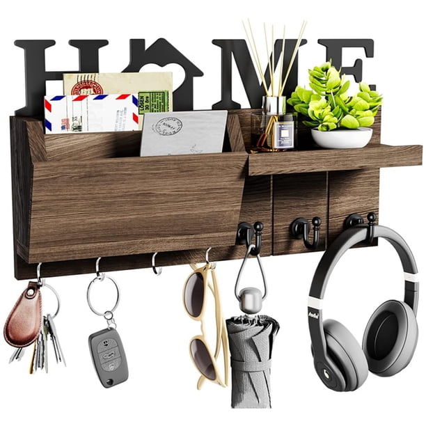 IOWHDS Porta llaves para pared, Colgador de llaves con 7 ganchos, Fácil de almacenar, Portallaves de pared, Perchero, Para Entrada, Cocina, Baño, Oficina