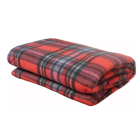 Blue Moon Basic Soft Multi Use Fleece Blanket 51" x 70" (Red)