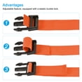 thumbnail image 4 of Unique Bargains Sangles de Bagage Réglables 2m avec Boucle à Dégagement Rapide, Orange 2 Pack, 4 of 5