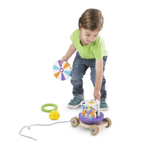 アントニオ・ヴィタリ　Creative Playthingsプル・バス　おまけ付 Melissa & Doug Push & Pull Toys for Childcare Engagement - Walmart