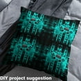 thumbnail image 2 of jejeloiu Neon Gamepad Fabric by the Yard 1 Yard,Modern Geometric Buffalo Home Decor Fabric by the Yard,Cyan Black Sewing Fabric For Boys Kids,Ultra Soft Home Decor, 2 of 6