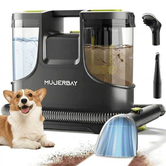 Upholstery Carpet Cleaner, Aeitto 15Kpa Powerful Suction Portable Spot and Stain Cleaner for Stairs/Furniture/Rug, Green