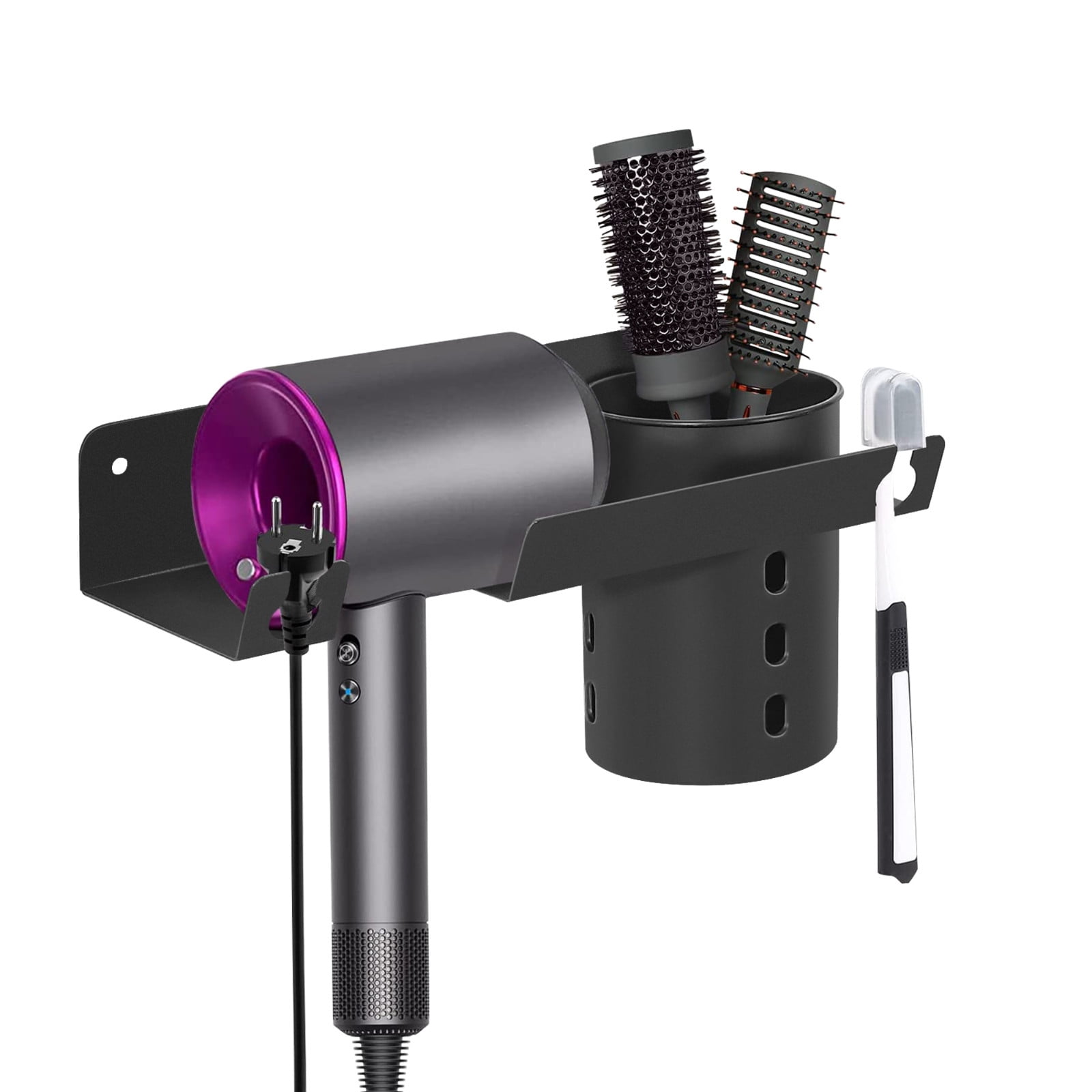 Innens Hair Dryer Holder Wall Mount Hair Dryer Holder Steel Blow Dryer