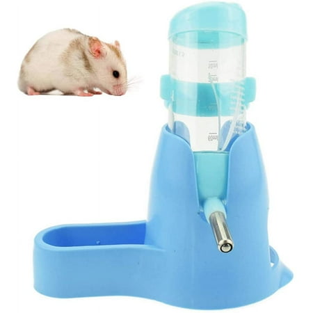 3 In 1 Hamster Hanging Water Bottle Pet Auto Dispenser with Base for Dwarf Hamster Mouse Rat Hedgehog (80ML)