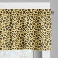 thumbnail image 3 of Ambesonne Yellow Brown Valance Pack of 2, Leopard Animal Print, 54"X12", Pastel Yellow Dark Mauve, 3 of 5