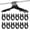 Black, variant on 10 Pcs Travel Hangers Cruise Ship Essentials Accessories Portable Folding Clothes Hanger Foldable Drying Rack
