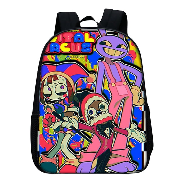 Mochila The Amazing Digital Circus Printing Bag, con bolsillos laterales, para la escuela, viajes, senderismo, camping, regalo de Navidad
