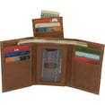thumbnail image 4 of Swiss Marshall Men's Wallet RFID Genuine Leather Trifold with ID Window and Removable Card Slots Tan, 4 of 9