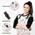thumbnail image 2 of Pastel Flowers and Leaves 5 Pcs Kitchen Set Heat Resistant Oven Mitts and Non-Slip Pot Holders with Adjustable Cooking Apron, 2 of 6
