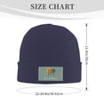 thumbnail image 3 of LNWH Knitted Acrylic Hat, Autumn Minimalism Pattern Winter Beanie Hat for Cold Weather, Navy Blue, 3 of 8