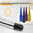 thumbnail image 4 of Spike Lug Nuts Socket Key - Solid Socket with 19mm Hex, Universal Spiked Lug nuts Socket Key Replacement Tool for M14x1.5, M14x2.0, 9/16-18, 1/2-20, M12x1.5, M12x1.25 One-Piece Spiked Lug Nut, 4 of 4