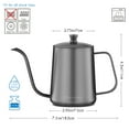 thumbnail image 4 of Easyworkz Gage Gooseneck Pour Over Coffee Kettle 12 oz Stainless Steel Hand Drip Coffee Pot, Black, 4 of 7