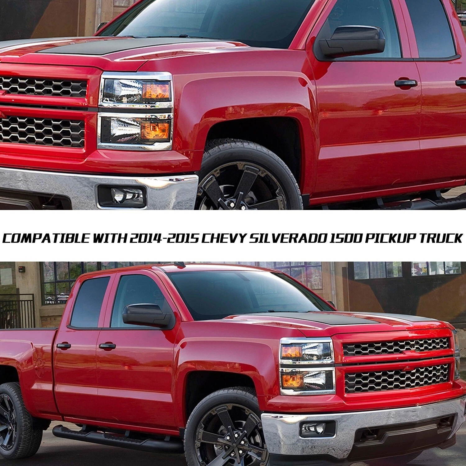 Passenger Right Side Chrome Headlight For 2014-2015 Chevy Silverado 1500 14-15