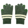 thumbnail image 2 of Empire Cove Winter Striped Knit Gloves Touch Screen - Olive, 2 of 4