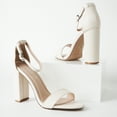 thumbnail image 6 of J. Adams Shirley High Silver Comfortable Heels for Women | Open Toe Ankle Strap Sandal Block Heel Dress Platform, 6 of 6