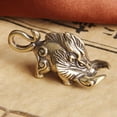 thumbnail image 3 of Wild Boar Figurine Brass Small Pig Statue Animal Figurines Toys Table Decoration, 3 of 6
