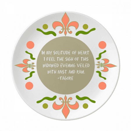 

Qoutes Famous People Healing Solitude Night Flower Ceramics Plate Tableware Dinner Dish