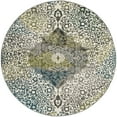 thumbnail image 4 of SAFAVIEH Watercolor Edna Abstract Colorful Area Rug, Ivory/Peacock Blue, 6'7" x 9', 4 of 9