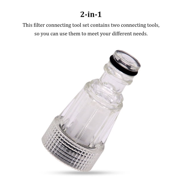 2 Pieces Household Portable Car Washer Connector High Pressure Filter Connecting Tool Fitting Tools Washing Machine Accessories