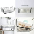 thumbnail image 3 of 1 Pack Stackable Under Shelf Wire Baskets Pantry Organizer, Under Cabinet Storage Space Saving Hanging Basket for Kitchen Bookshelf Cupboard, Black, 3 of 6
