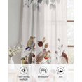 thumbnail image 6 of Brown Grey Leaves Sheer Curtains 45 Inch Length 2 Panels Set for Living Room/Bedroom, Summer Botanical Pastoral Birds Rustic Kitchen Curtains Grommet Semi-Sheer Curtains Window Treatments 42"x45"x2, 6 of 7