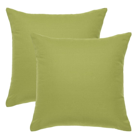 Unique Bargains 2-Pack Canvas Decorative Throw Pillow Cover 18" x 18" Green