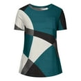 thumbnail image 4 of Babysbule Blouse Ample à Sequins pour Femmes Manches Courtes Col Rond Hauts Décontractés Chemise en Polyester Élégante et Confortable pour Fête Rendez-Vous Travail, 4 of 6