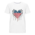 thumbnail image 4 of UVEASISHA American Flag Shirts Men Big and Tall 4th of July T Shirt Novelty Heart Print Patriotic Tshirt Independence Day Casual Crewneck Tees White L, 4 of 5