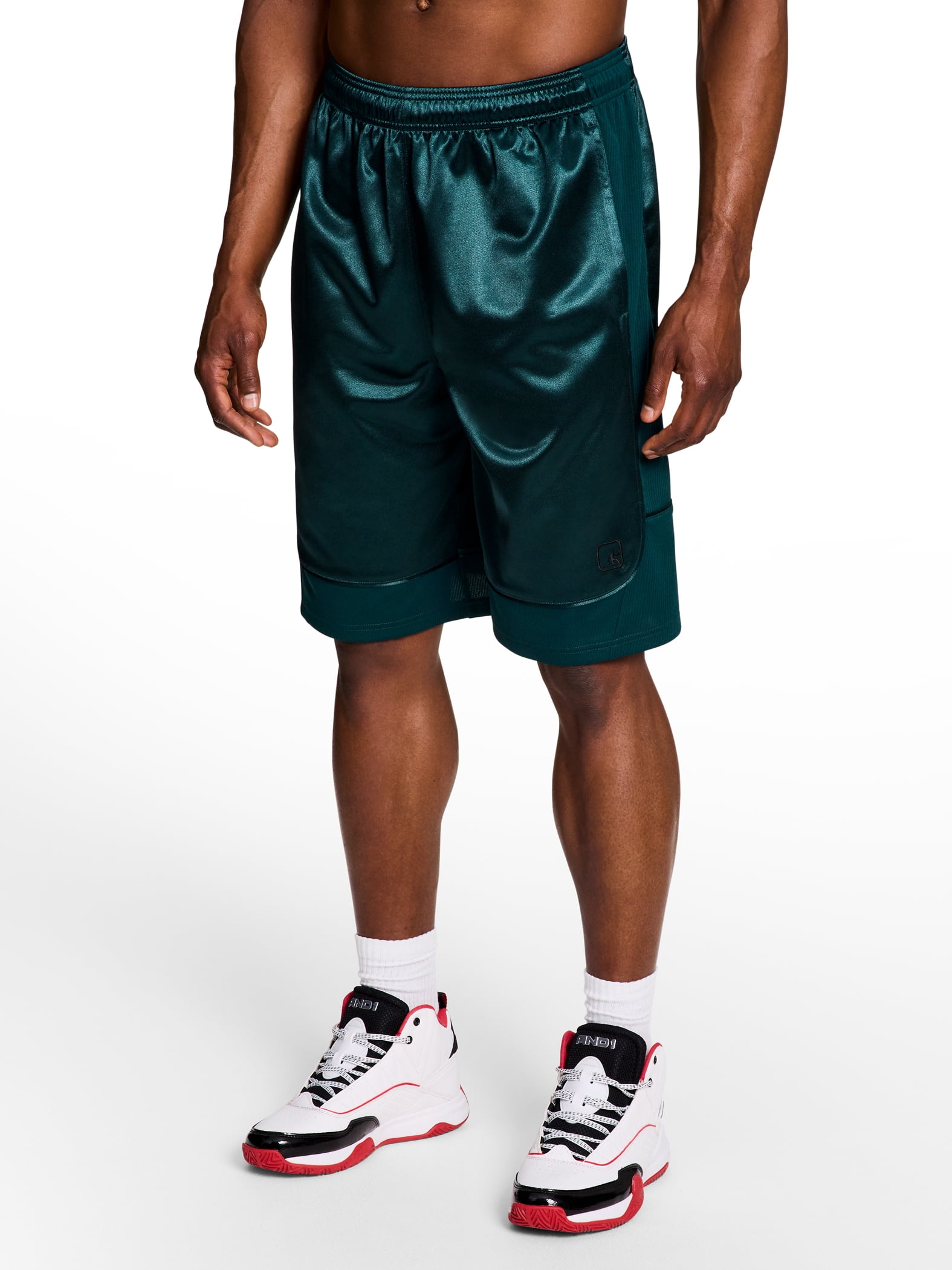 AND1 Men's and Big Men's All Court Short, 11" inseam, up to Size 5XL