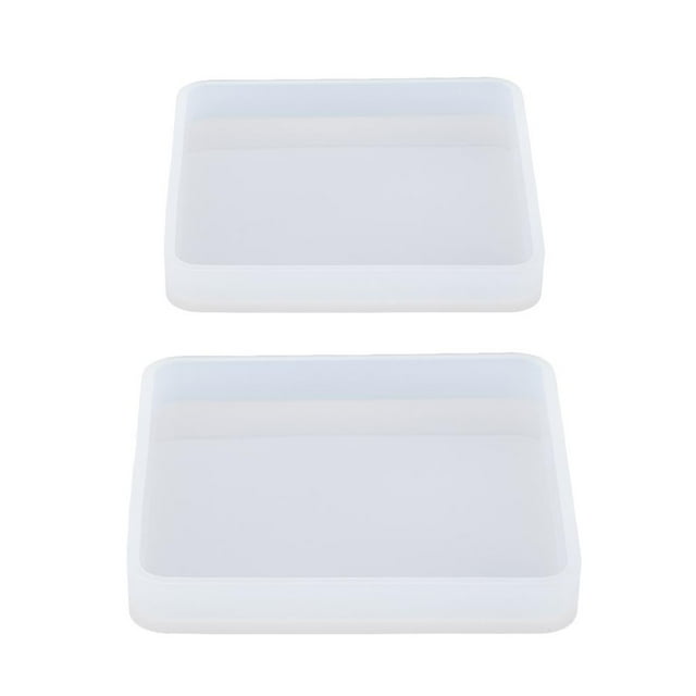 2pcs Cuadrados para Los Del Asiento Inferior de Los Juguetes Taza Del Posavasos de Bricolaje Baoblaze molde de silicona de montaña rusa para resina