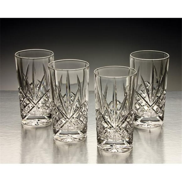 Godinger 25723 Dublin Set of Four Crystal Highball Glasses