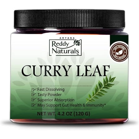 Reddy Naturals Curry Leaf Powder Natural Orange Superfood Supplement Gluten-Free 1 Count 4.2 Oz (120g)