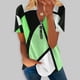 thumbnail image 2 of Blusa informal con cuello en V y manga corta con estampado de verano para mujer con estilo OAVQHLG3B Store  lin121212, 2 of 5