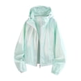 thumbnail image 2 of Mens Ultra Lightweight Sun Protection Jacket Athletic Running Hooded Quick Dry Windproof Coat for Golf Cycling Training Outdoor Sport, Mint Green, M, 2 of 7