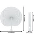 thumbnail image 5 of Abanico Plegable Forma Redonda Ventilador Pintura DIY en Blanco Papel Mano para Boda, 5 of 5