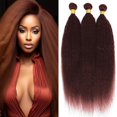 thumbnail image 1 of Hair Bundles Hiaplame Yaki, liso, 30 cm, 35 cm, 40 cm, rojo cobrizo, 1 of 9