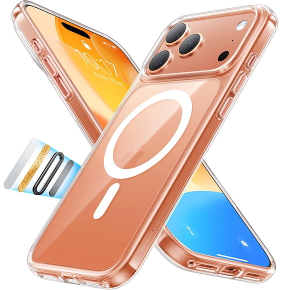Funda magnética transparente y delgada TORRAS para iPhone 17 Pro, resistente a golpes