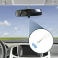 thumbnail image 3 of Unique Bargains 1 Pcs Metal Rhinestone Faux Diamond Car Rear View Mirror Pendant Accessories Car Hanging Ornament Blue, 3 of 6