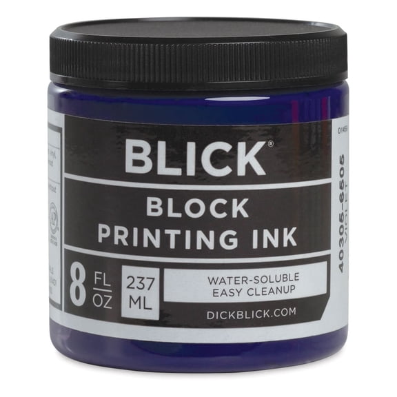 Blick Water-Soluble Block Printing Ink - Violet, 8 oz Jar