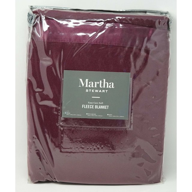 Martha Stewart Collection Bedding Soft Fleece Blanket TWIN Berry