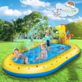 thumbnail image 1 of Piscinas Infantiles para Niños Colchoneta Inflable para Rociadores Piscina para Niños Pequeños A Partir De 3 Años Y Piscina para Niños con Almohadilla para Salpicaduras para Juegos, Rociador De Jardín Al Aire Libre De Verano Rojo Verde, 1 of 5