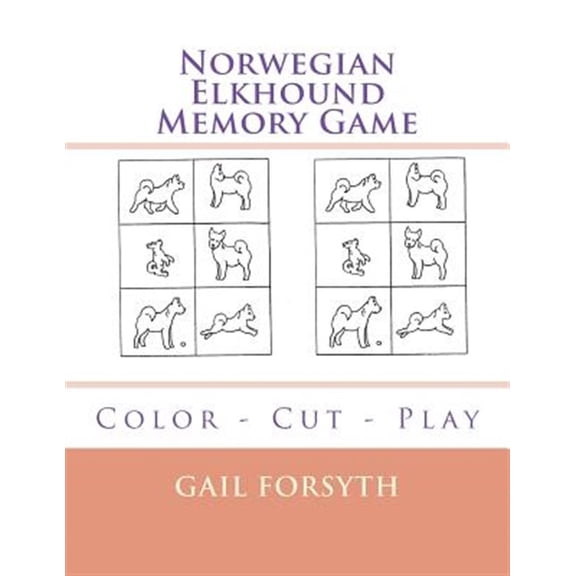 Pre-Owned Norwegian Elkhound Memory Game: Color - Cut - Play