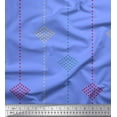 thumbnail image 1 of Soimoi Blue Modal Satin Fabric Dotted Jamdani Print Fabric by the Yard 42 Inch Wide, 1 of 1