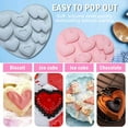 thumbnail image 4 of POINTERTECK Heart Shape Silicone Molds, 3D 9 Holes Candy Chocolate Mold Baking Mold for Making Hot Chocolate Bomb, Cake, Jelly, Gummy, Mousse Dessert, Blue, 4 of 6