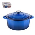 thumbnail image 2 of Hamilton Plage 5,5 Litres en Fonte Émaillée Couvert Rond Néerlandais Four Pot, Bleu, 2 of 2