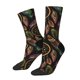 thumbnail image 1 of Fotbe Decorative Feathers Calcetas Largas con Estampado para Hombre y Mujer – Calcetas de Compresión Transpirables y Elásticas, Viajar y Uso Diario Talla 5-11, 1 of 6