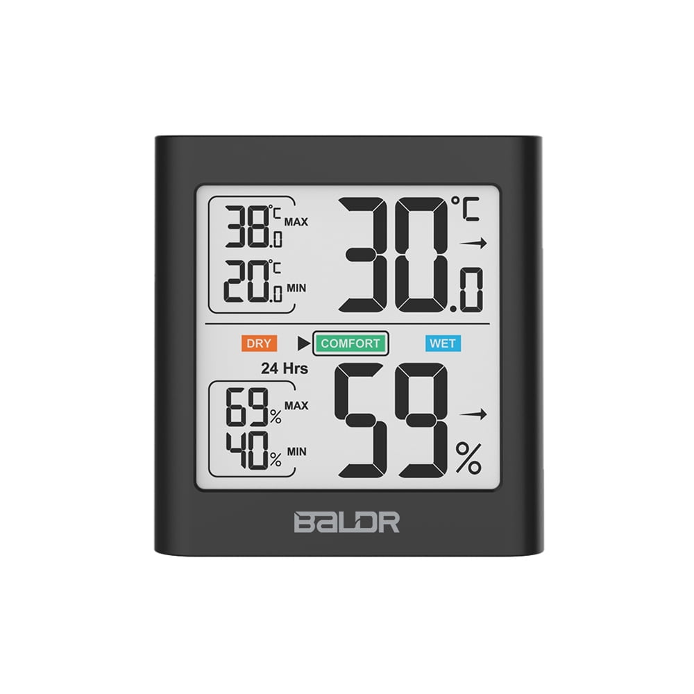 BALDR Digital Indoor Thermometer & Hygrometer with Motion Activated