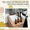 thumbnail image 6 of Lsupdaol 6 Pack Amber Soap Dispenser Empty Plastic Pump Bottles Dispenser Refillable Shampoo Container for Hand Sanitizer Soap Lotion Body Wash Conditioner Bathroom Kitchen Travel(12 oz), 6 of 14