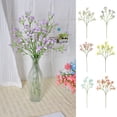 thumbnail image 2 of Yesbay 6 Pcs 42CM Artificial sbreath 3 Fork Realistic Fake Flower Home Wedding Party Table Centerpiece Faux Bloom Decoration, 2 of 8