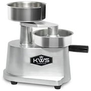 KWS HP-130 Hamburger Patty Press maker, Hamburger Press, Stainless Steel bowl Silver